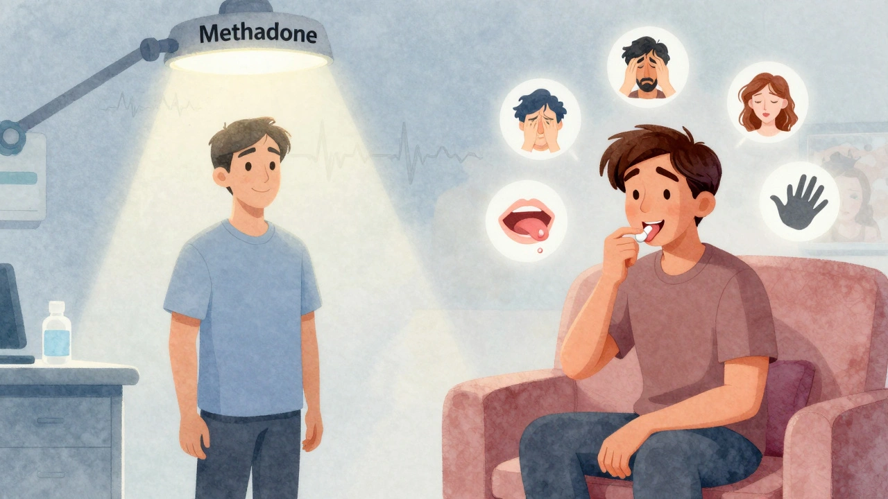 Two figures representing methadone and buprenorphine treatment paths, symbolizing personal choice.